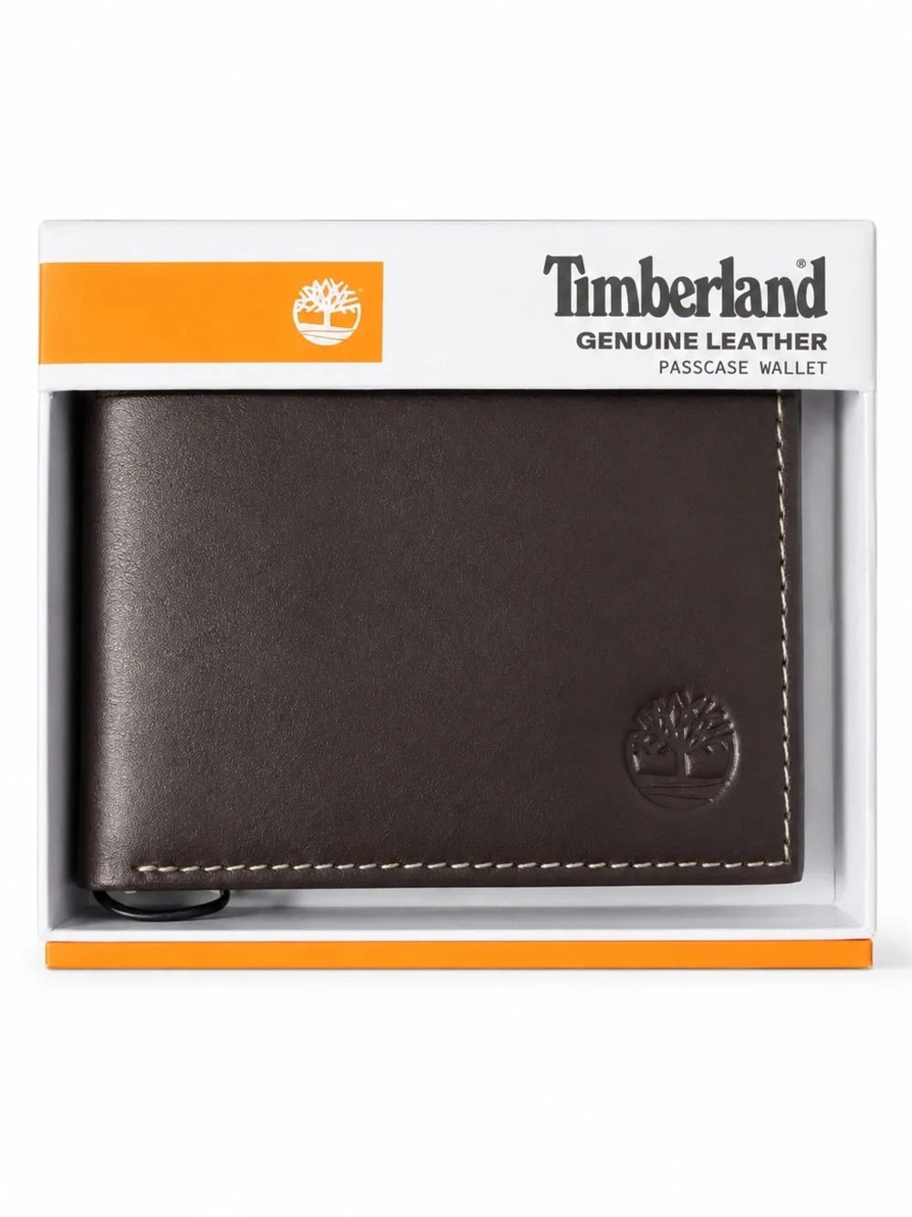 Timberland Genuine Leather Passcase Wallet – Brown NWT